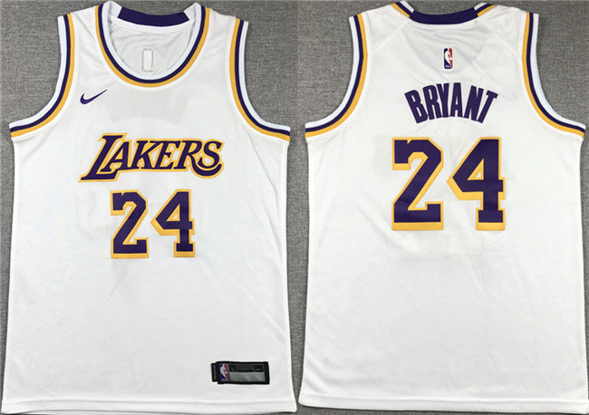Youth Los Angeles Lakers #24 Kobe Bryant White Stitched Basketball Jersey